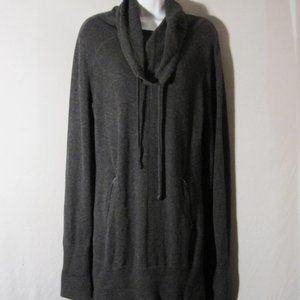 Telluride Clothing Long Wool Blend Cowl Neck Gray Sweater XL